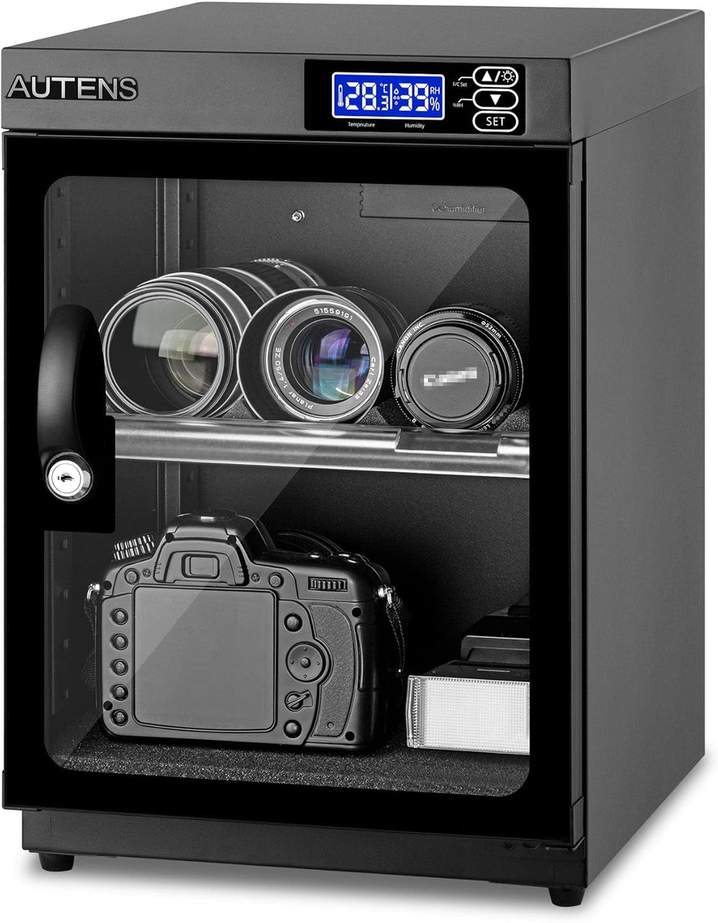 AUTENS 30L Dehumidifying Dry Cabinet Box, Digital Control Noiseless and Energy Saving, for DSLR SLR Camera Lens and Electronic Equipment Storage,Temperature Humidity LED Dual Screen